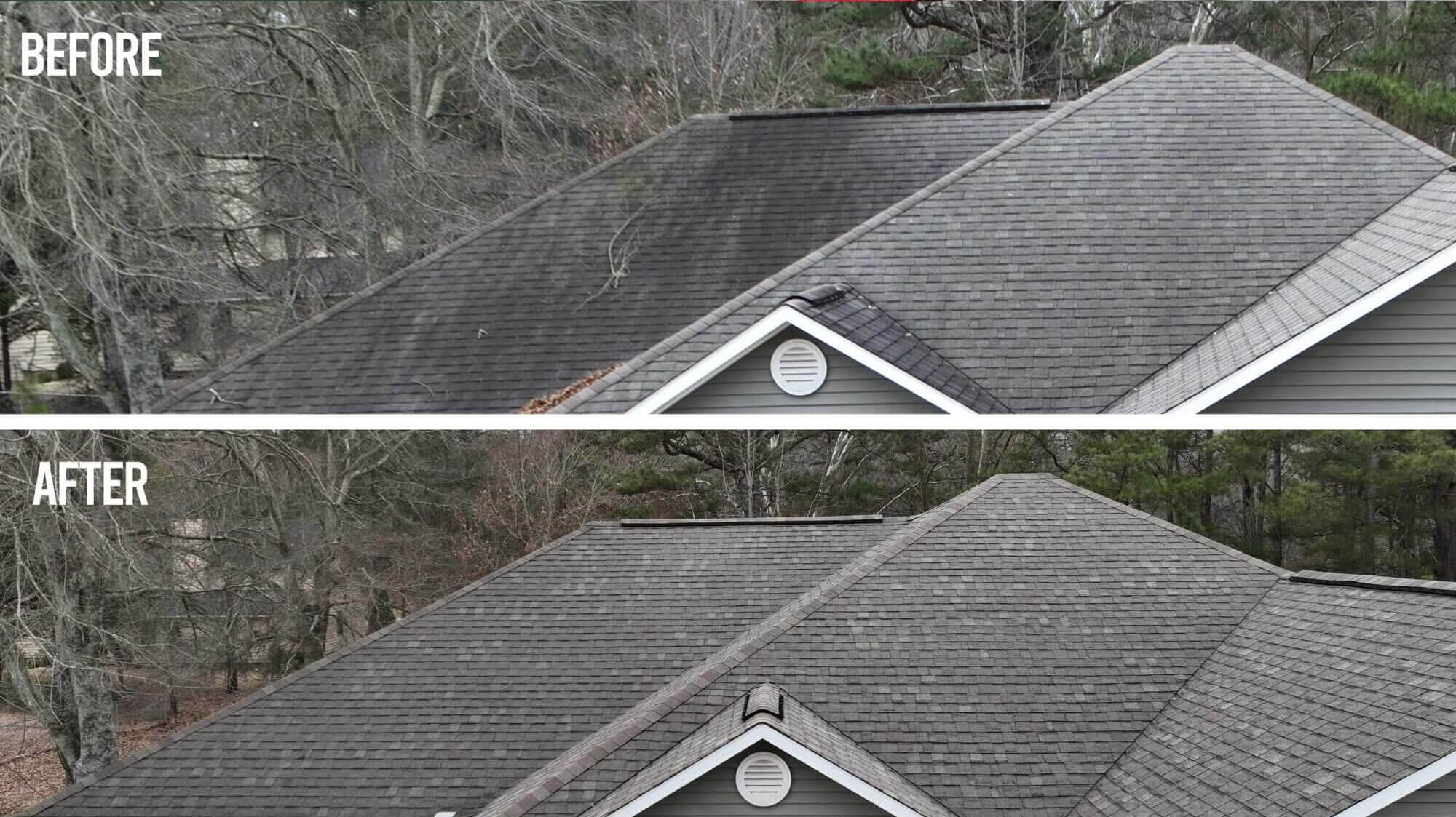 Before and after of a Detailed Roof Renew Installation Transformative Roof Tune-Up 2026